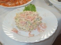Салат с креветками "Морская фантазия"